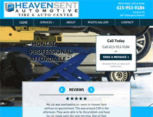 Tablet Screenshot of heavensentautomotivefranklintn.com